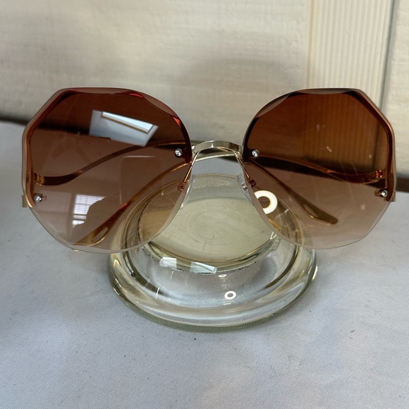 Fun gradient amber octagon fashion sunglasses - Picture 6 of 6